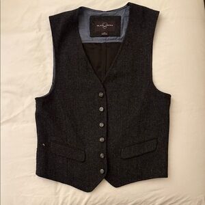 Black Brown 1826 Herringbone Vest